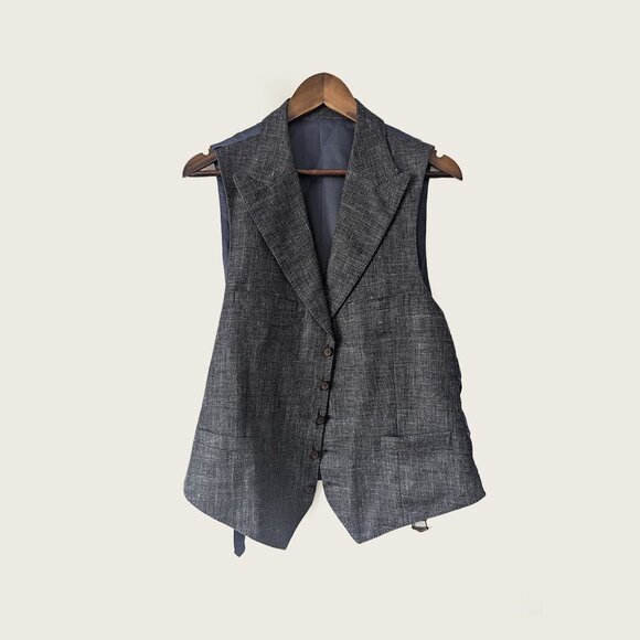 SUITSUPPLY - Cotton blend grey vest - Sz 48 - Picture 1 of 7